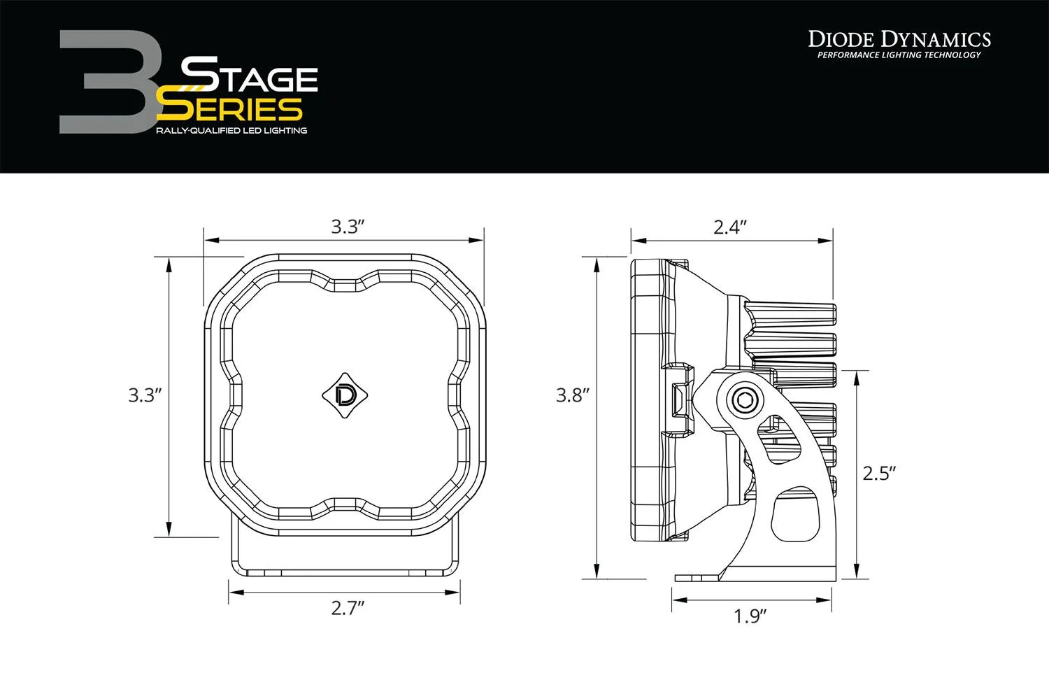 SS3 Pod - MAX - Square - Yellow - Pair - Image 10