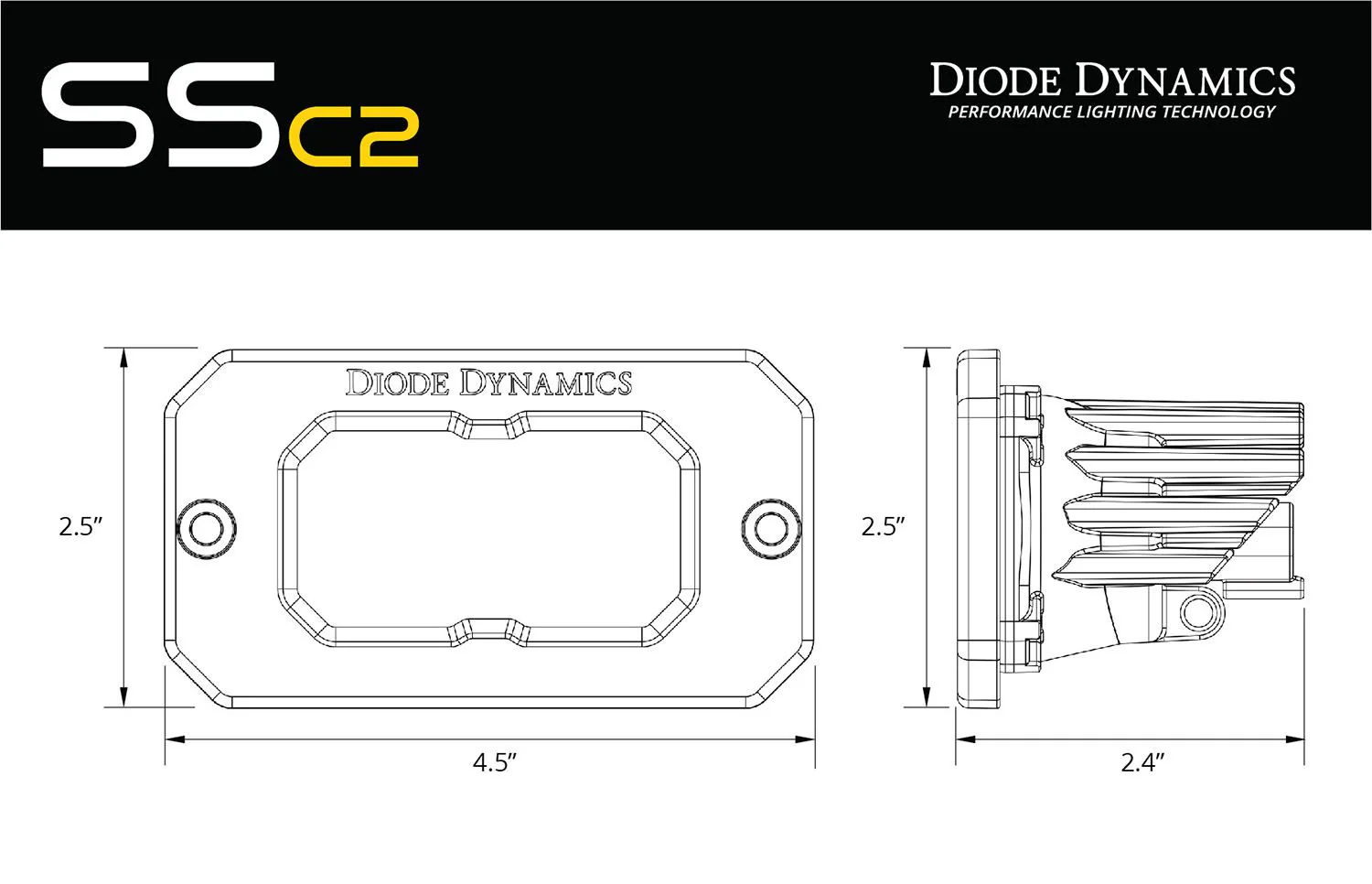 SSC2 2" Pod  - Pro - Flush Mount - White - Image 9